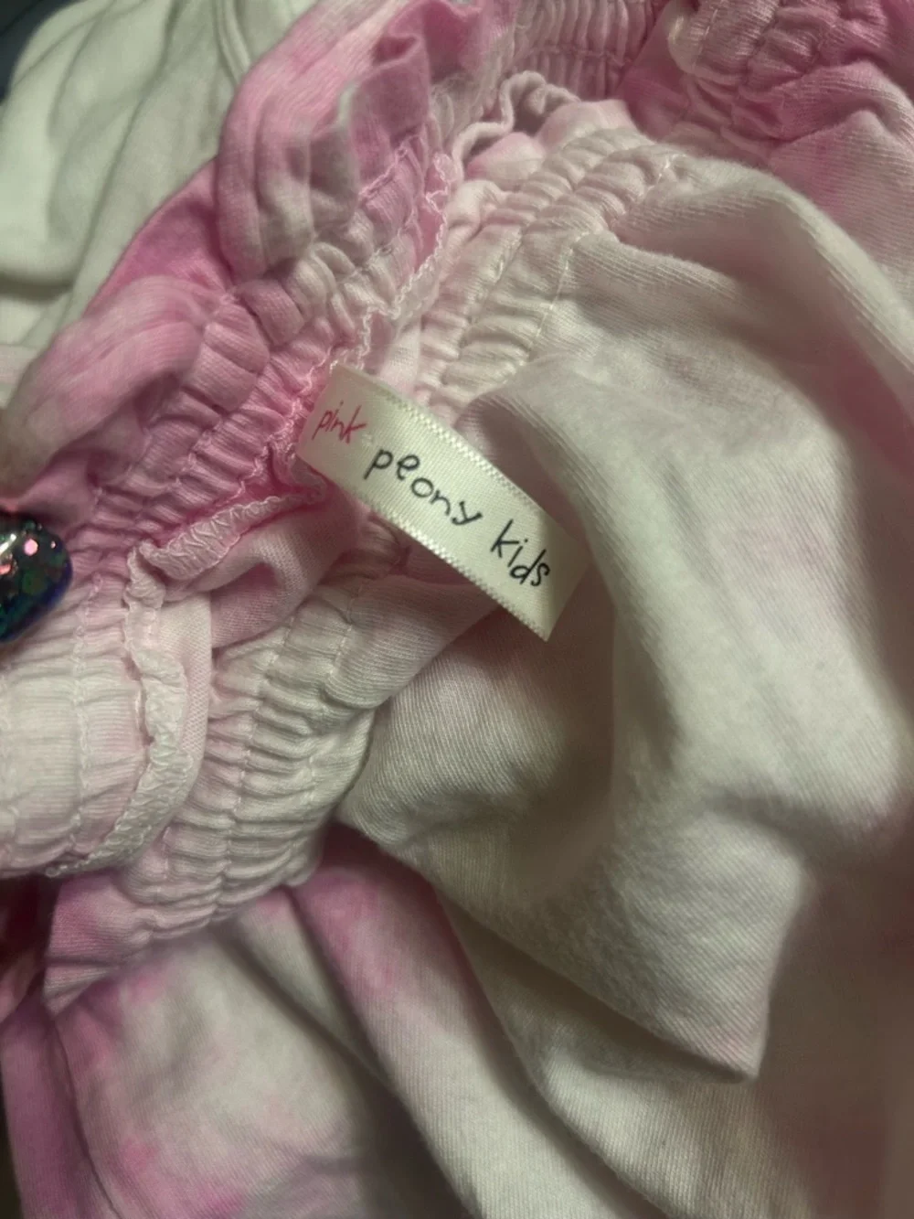 Pink Peony Kids Tie Dye Romper Girls Size 8‎ Cottagecore Soft Girl Jumpsuit